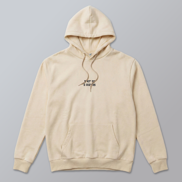 Koordinaten Hoodie Zuhause